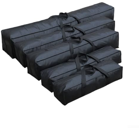 Wasserdichte Oxford-Zeltstangen-Tasche, robuste Aufbewahrung für Angelruten, Klappstuhl und Werkzeuge, Tragetasche mit verstärktem Boden (60 x 25 x 25 cm)