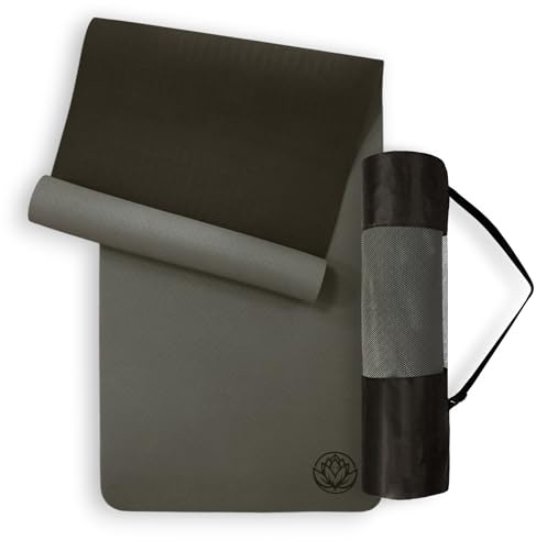 VonBueren Yoga Matte rutschfest, ca. 183 x 61 cm, Yogamatte, Gymnastikmatte | Rutschfeste Sportmatte und Pilates-Gymnastikmatte für Yoga, Gymnastik, Training und allgemeine Fitness