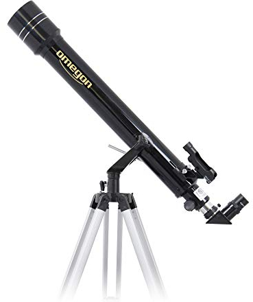 Omegon Teleskop AC 70/700 AZ-2 | Achromatischer Refraktor | leicht & vielseitig | ideales Einsteiger-Teleskop | für Mond & Naturbeobachtungen | Alu-Stativ