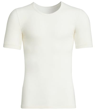 Susa Herren Angora onderhemd S8050090 Thermounterw sche Oberteil, Weiß (Wollweiß S115), XL EU