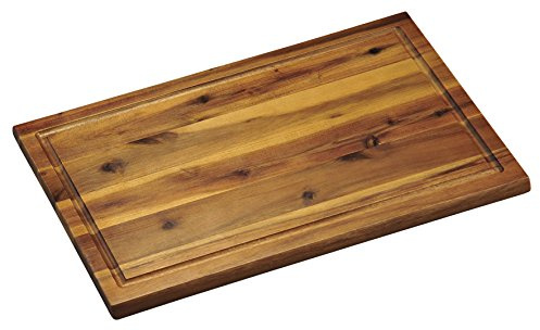Kesper 20181 Tranchierbrett, 40 x 26 x 1,5 cm, Dunkles Akazienholz
