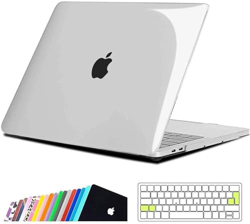 INESEON Hülle Case Kompatibel mit MacBook Pro 15 (2019 2018 2017 2016), Hartschale Schutz Schale Cover mit Tastaturschutz für MacBook Pro 15 Zoll (Modell A1707/A1990), Kristallklar