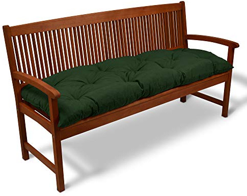 Beautissu Bänkdyna Flair BK Bekväm Sittdyna 100 x 50 x 50 cm Trädgårdsgunga eller 2 Sits Trädgårdssoffa Mörkgrön | 100 x 50 x 10 cm mörkgrön dyna utomhus sittbänk hollywoodgunga trädgårdsbänkkudde 2-sitsig stil BK