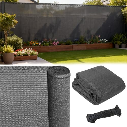 BB Sport Brise Vue Pare-Vue 150 g/m² y Compris cordelette en Nylon résistant aux UV aux déchirures et au Vent, Taille:1.8m x 10m, Couleur:Gris