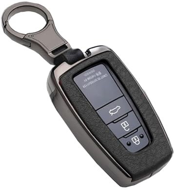 ontto Autoschlüssel Hülle Passt für Toyota RAV4 Toyota Avalon Corolla Highlander C-HR Prius GT86 Fernbedienung Cover Zinklegierung Schlüsselhülle Etui Schlüsselanhänger Schlüssel Schutz-Schwarz