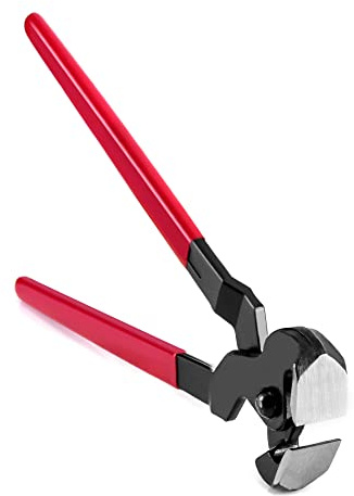 QWORK Hovavbitartång, 35,5 cm kraftiga farrier-avbitartång med plastgrepp, 1 pack