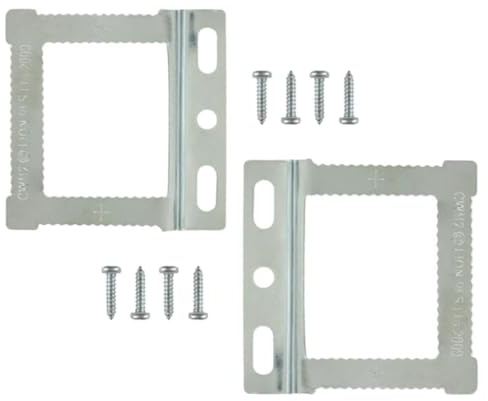 CWH2 Quadratischer Sägezahn-Aufhänger aus Segeltuch, Aluminium, zum Aufhängen, mit Schrauben für Rahmen mit flacher und tapezierter Rückseite, 10 Stück