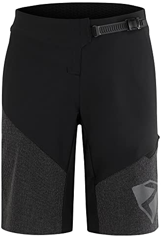 Ziener Damen Nabea X-gel Fahrrad Shorts Rad Hose mit Innenhose Mountainbike Outdoor Freizeit atmungsaktiv schnelltrocknen, Schwarz, 42 EU