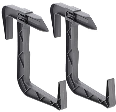 KADAX 2er Set Blumenkastenhalterung ohne Bohren, Balkonkastenhalter im Set, verstellbare Haken und Halter für Blumenkasten, Blumenkastenhalterung für Balkon und Fensterbank (Anthrazit)