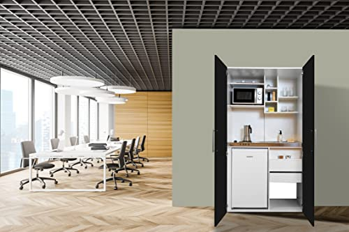 respekta Peter - Zona de Cocina (Madera, 100 cm), Color Negro