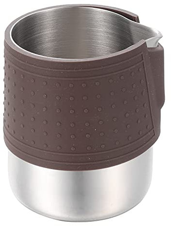 KICHOUSE Macchina Per Caffè Latte Con Bricco Fumante Da 350 Ml Schiumatore in Acciaio Inossidabile Per Esercizi Artistici