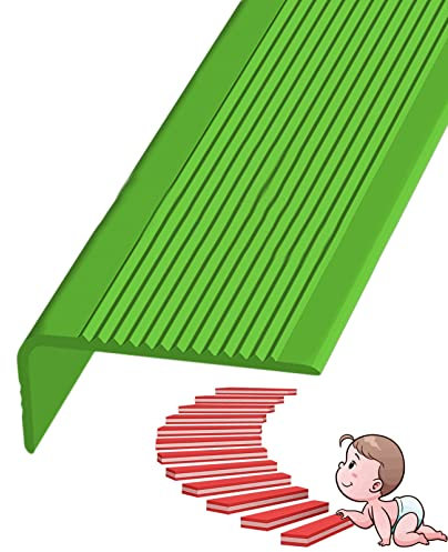 Winkelprofil Treppenkantenprofil Anti-Rutsch Treppenkante Selbstklebend Treppen-Kantenprofil Winkel-Schutzprofil PVC Kunststoff Anti Rutsch Treppe, Eckschutzprofil, Antirutsch-Profil,Breite 3 X 7 Cm (