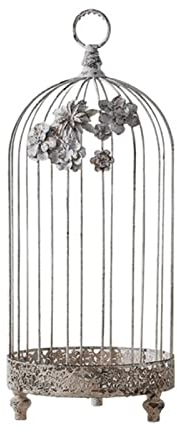 Deko Kerzenleuchter Vintage Kerzenhalter aus altem Eisen, ausgehöhlt, romantisch geschnitzter Kerzenhalter, Vogelkäfig-Dekoration Kerzenleuchter/Kerzenständer (Color : A)