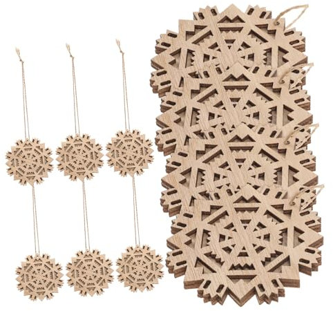HOODANCOS 10St Doppelte dekorative Holzspäne Masse Weihnachtsschmuck Weihnachtsdekorationen für Schlafzimmer weihnachtsbaumdeko tannenbaum dekoration Ornament Weihnachtshandwerk Holzhandwerk