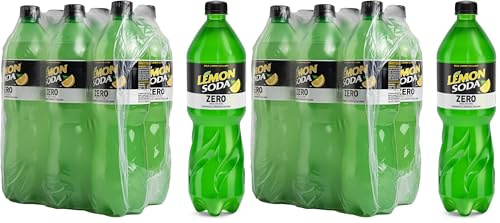 Lemonsoda Zero | Bevanda Gassata al Limone Senza Zuccheri, 6 Bottiglie da 125 cl PET, L'originale Limonata Italiana con Succo di Limoni Siciliani, Senza Coloranti (Confezione da 2)