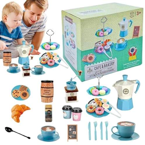 Service à thé pour les tout-petits - filles pour jeu de rôle service à thé jouet de jeu de rôle pour les filles, jouet de jeu de rôle pour les goûters pour | Accompagnateur d', filles e