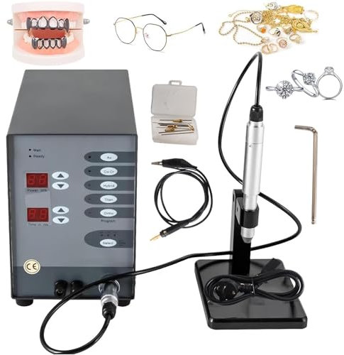 lealovengzh Automatic Spot Welding Machine,Permanent Jewelry Welder Kit,50-600A Jewelry Welder,Weldable Solid Gold, Aluminum, Titanium Welding and Orthodontics ​for Jewelry Restoration,Grey