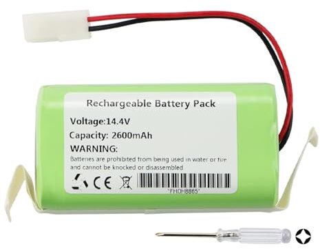 K KYUER Robot Aspirapolvere Batteria per Dibea GT9 D960 GT200 V750 V780 V780s V870 Robot Vacuum Cleaner 14.4V 2600mAh Li-ion Battery