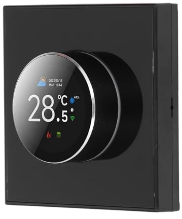 WiFi Smart Thermostat, Temperaturkontroll, Smart Termostat för Hem, Röstkontroll Kompatibel med Tuya, Värma Digital Termometer med 1,32 in TFT -skärm