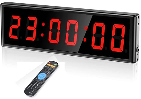 Timer da palestra a LED da 2,3, timer a intervalli, orologio da parete digitale con conto alla rovescia, cronometro for fitness, for palestra domestica, orologio in tempo reale ,Applicazioni Versatil
