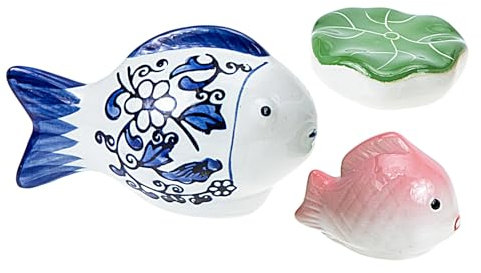 Toddmomy 3stücke Handgefertigte Keramik-Ornamente Für Aquarien Attraktive Schwimmende Dekoration Für Fischbecken Langlebig Und Leicht Zu Reinigen Für Teiche Und Aquarien