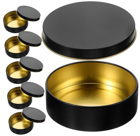 Gadpiparty 6stücke Kerzengläser Aus Weißblech Mit Deckel Aufbewahrungsboxen Für Make-up Kosmetika Seifen Pflaster Und Süßigkeiten Reisetauglich Und Bruchfest
