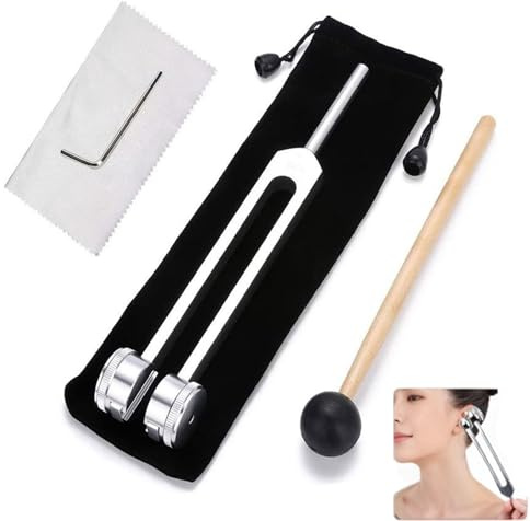 Stimmgabel 128 Hz Stimmgabel Therapie Stimmgabel für Heilung Medizinisch Stimmgabel aus Aluminiumlegierung 128 Hz Stimmgabel mit Silikonhammer für Berufstätige Wie ärzte, Krankenschwestern