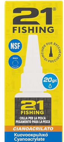 Colla Cianoacrilato da 20g per Pesca – Con 2 Beccucci di Precisione, Resistente a Sole e Salsedine