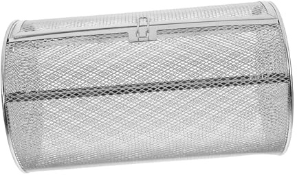 ifundom Panier à Griller INOX pour Four Électrique Rôtissoire Rotatif 180x300 Mm Cuisson Barbecue Extérieur Fruits Secs Légumes Grillés