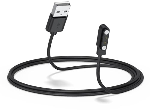 Universel Chargeur Montre Connectée,2 Pin 4mm Magnétique Chargeur pour Smartwatch,Charge Rapide et Sécurisée, pour Montres Sportives et Accessoires Électroniques,Design Portable (USB 60cm)