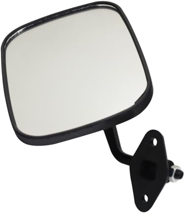 Specchietto retrovisore universale per moto trattori muletto roulotte veicoli elettrici tre quattro ruote carrelli da golf caricatori agricoli slittamento escavatori (nero, lato sinistro)