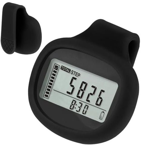 Contapassi Per Camminare - Fitness Ťracker Con Clip, Strumento Contachilometri Contacalorie, Ampio Display LCD, Configurazione Leggera | Affidabile Attrezzatura Contapassi Per Anziani, Registratore, C