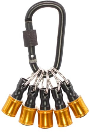 Vaunt V1307020 Keyring Carabiner 1/4 Hex Screwdriver Bit Holder - 5 Piece