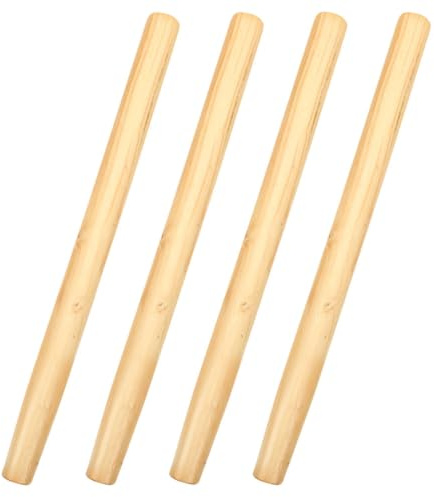 GLEAVI 4pcs 48cm Hardwood Wooden Handles Replacement Set for Hoe, Shovel and Gardening Tool Accessories
