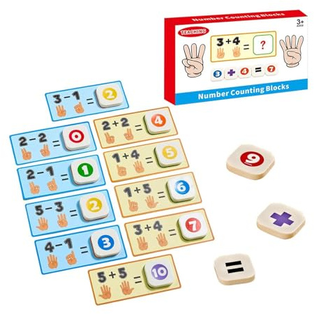 Dayysiuy Tablero de conteo con Dedos para niños | Juguetes de Desarrollo Temprano - Juego Matemático para Preescolar - para niños y niñas, hogar, Aula, Sala de Juegos, educación en casa, jardín de