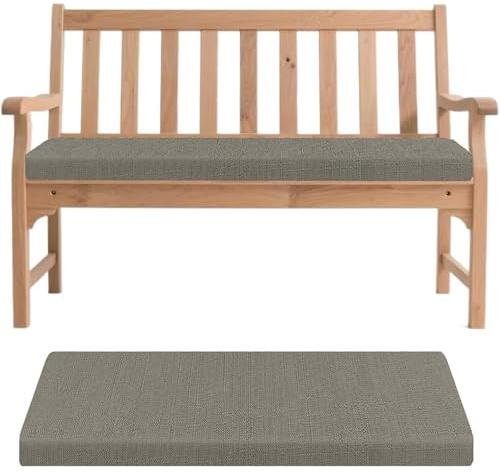 Generisch Bankauflage- Abnehmbarem Sitzkissen Banks, rutschfeste Gartenbank Auflage Waschbar Sitzauflage für Innen Outdoor Fensterbank Couch ban k Eckbank Auflagen,Grau,150x45x5cm
