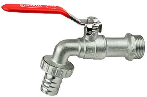 1/2 Garden BIB TAP Water Lever Type Valve RED Handle + Garden Hose Plug