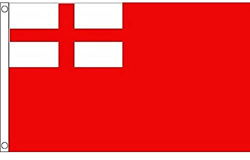 AZ FLAG Bandera Enseña Roja de Inglaterra 150x90 cm Poliéster 100D 2 Ojales | Uso interior y exterior Enseña del pabellón civil britanico costuras dobles y bordes reforzados con ojales metálicos