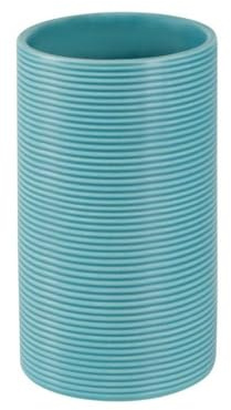 Spirella Tube Zahnputzbecher/Zahnbürstenhalter, Gerippter, Aqua