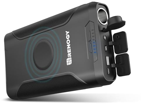 Renogy 72000mAh 266Wh 12v Power Bank with 60W PD, CPAP Battery for Camping, High Capacity Large Camping Power Bank with USB-C DC Wireless Charging & Flashlight, Backup Power Supply for Starlink Mini
