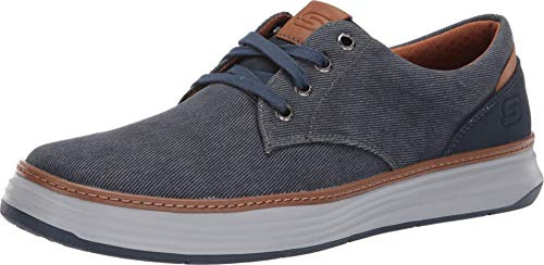 Skechers Moreno - Ederson OxfordHombre | Casual, espuma viscoelástica refrigerada por aire, soporte de arco Goga Mat, cordones