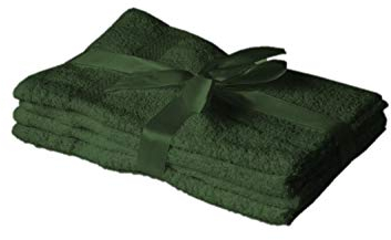 EXKLUSIV HEIMTEXTIL Gästehandtuch 4er Set 30 x 50 cm Dunkelgrün