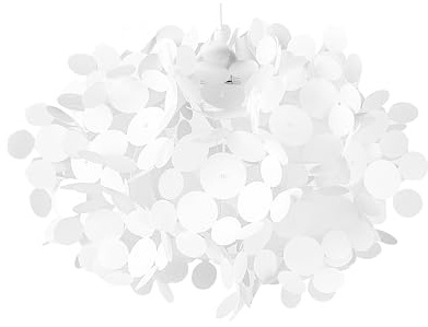 Beliani Stilvolle Hängelampe Blumen-Muster Kunststoff weiß Lamone