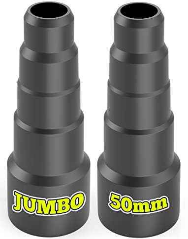 2 Stück Schlauchadapter JUMBO - Staubsaugeradapter - Schlauch Reduzierstück | kompatibel mit Bosch, Makita, Kärcher, Einhell - Anschluß an Staubsaugerschlauch - Absaugadapter - 21-35mm - Werkstattsauger