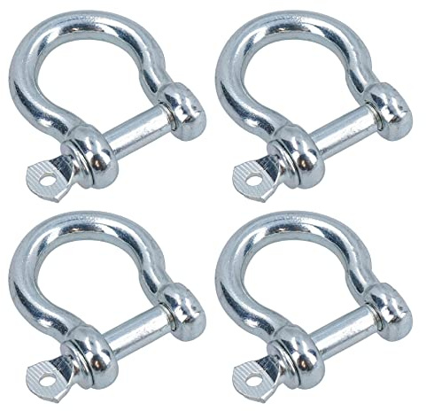 Lot de 4 manilles galvanisées de 6 mm pour bateau, yacht