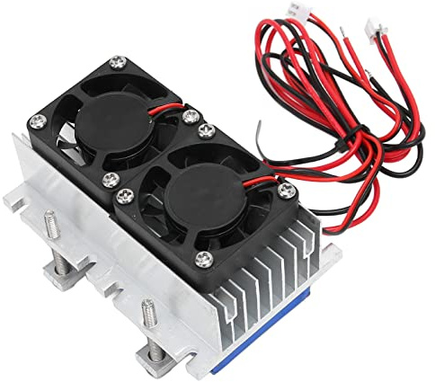 Elprico Thermoelektrischer Peltier-Kühler 12V 144W, Halbleiter Kühlsystem DIY Kit mit Lüfter, Geräuscharmes Kühlmodul für Kühlschrank und Haustiere