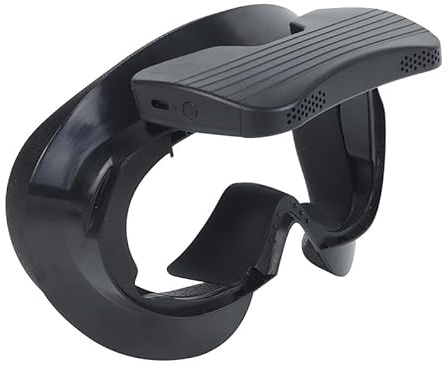 Cubierta Facial VR con Ventilador de Circulación de Aire para Pico 4 Pico 4 Pro, Almohadilla Facial de Repuesto Cojín Facial Suave Interfaz Cómoda VR Accesorios (Negro)