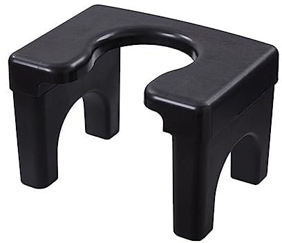 lmoikesz Ergonomisch gestalteter Toilettenhocker – bietet Linderung bei Hämorrhoiden und Verstopfung. Verbreiterte PP Badezimmerhocker, Schwarz, Hochwertig