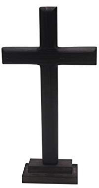 WyldSenc Base de cruz de madera, cruz de pie de madera, cruz católica de madera, adornos de madera artesanía para la decoración del hogar, regalo