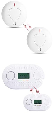 Firexo fxo Smoke Detector & Carbon Monoxide CO Alarm Value Multipack - 3 Interlinking Unit Home Protection Pack
